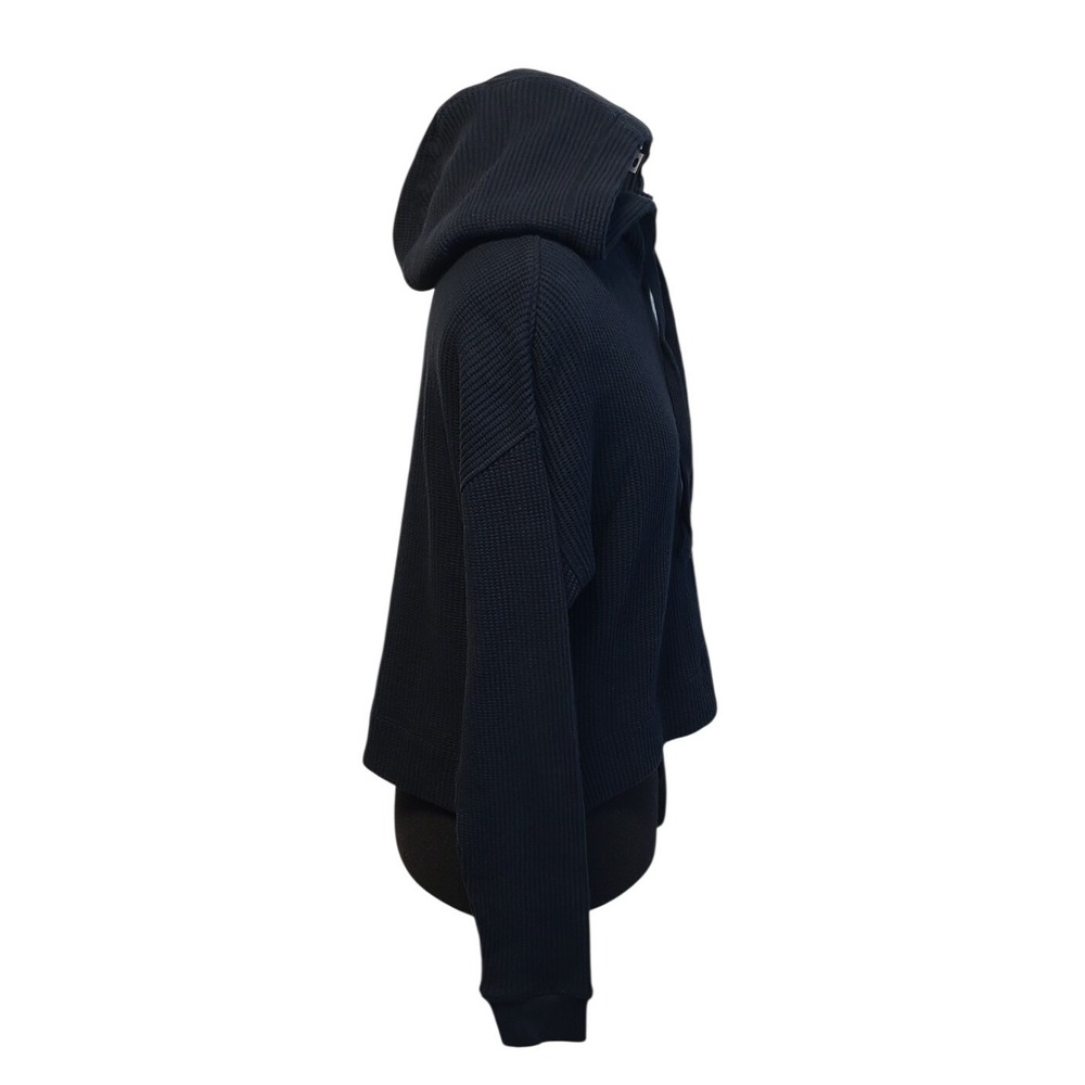 ATM Anthony Thomas Melillo Midnight Navy Waffle Knit Cotton Hoodie XS - Picture 2 of 7